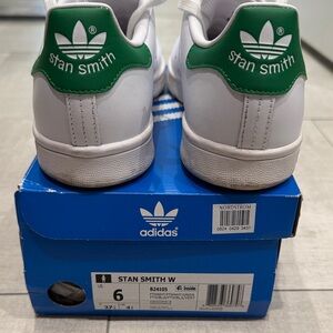 Adidas Stan Smith White with Green Heel Sneakers